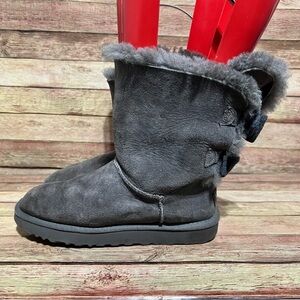 Ugg Grey Bailey Bow Boots